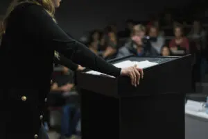 person about to give a speech beta blockers