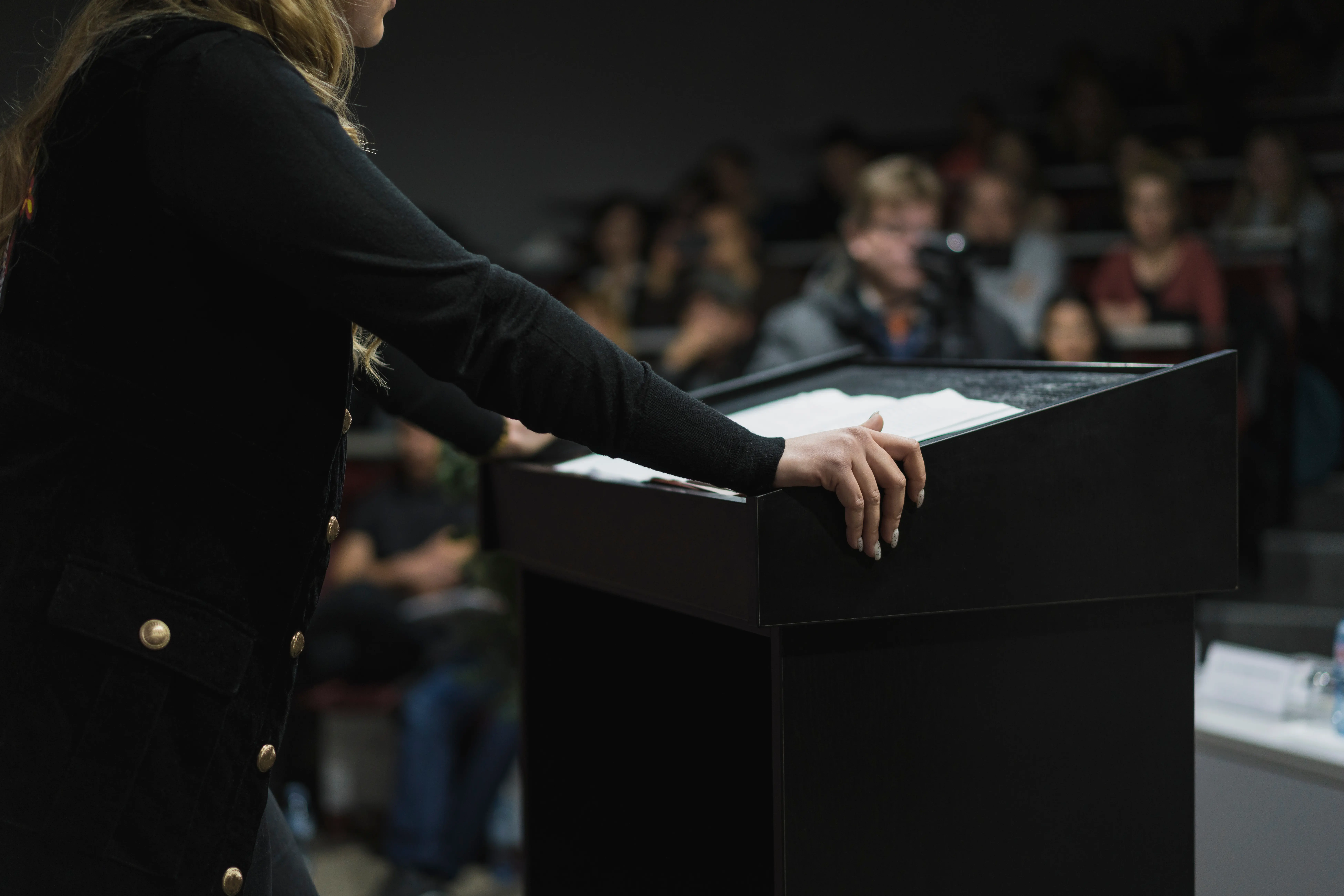 person about to give a speech beta blockers