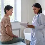 woman talking to her doctor