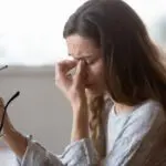 person dealing with dry eyes