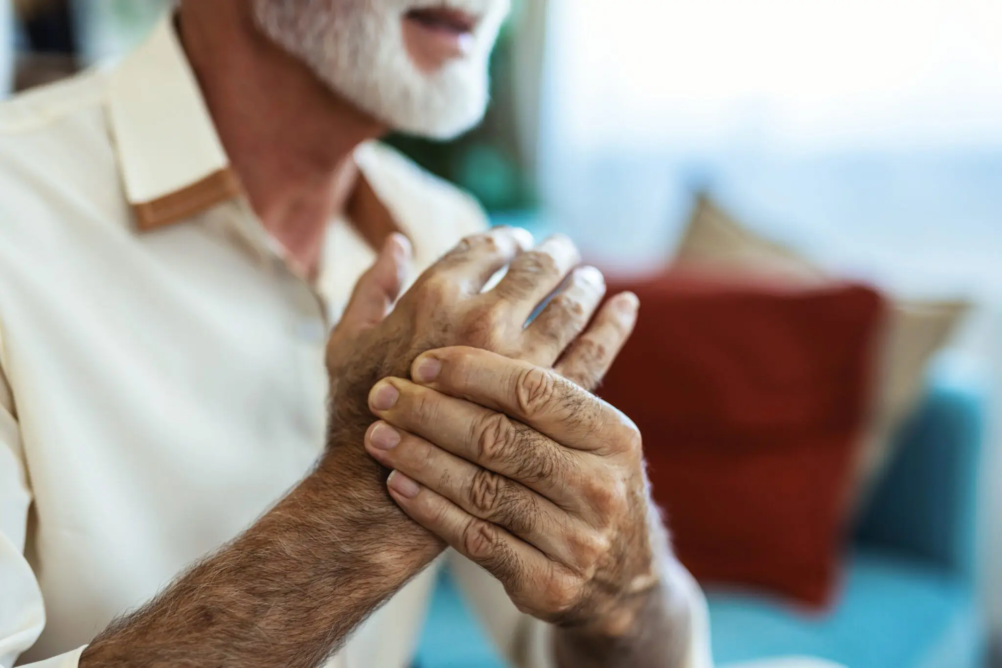 man dealing with chronic pain