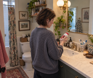 woman looking at Amazon Acetaminophen