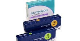 Packages of the drug fluconazole