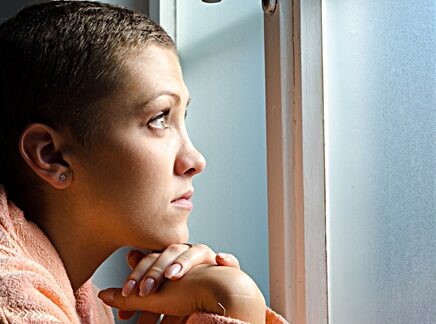 woman thinking about whether to give informed consent for chemo