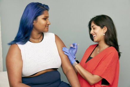 Woman Receiving Vaccine
