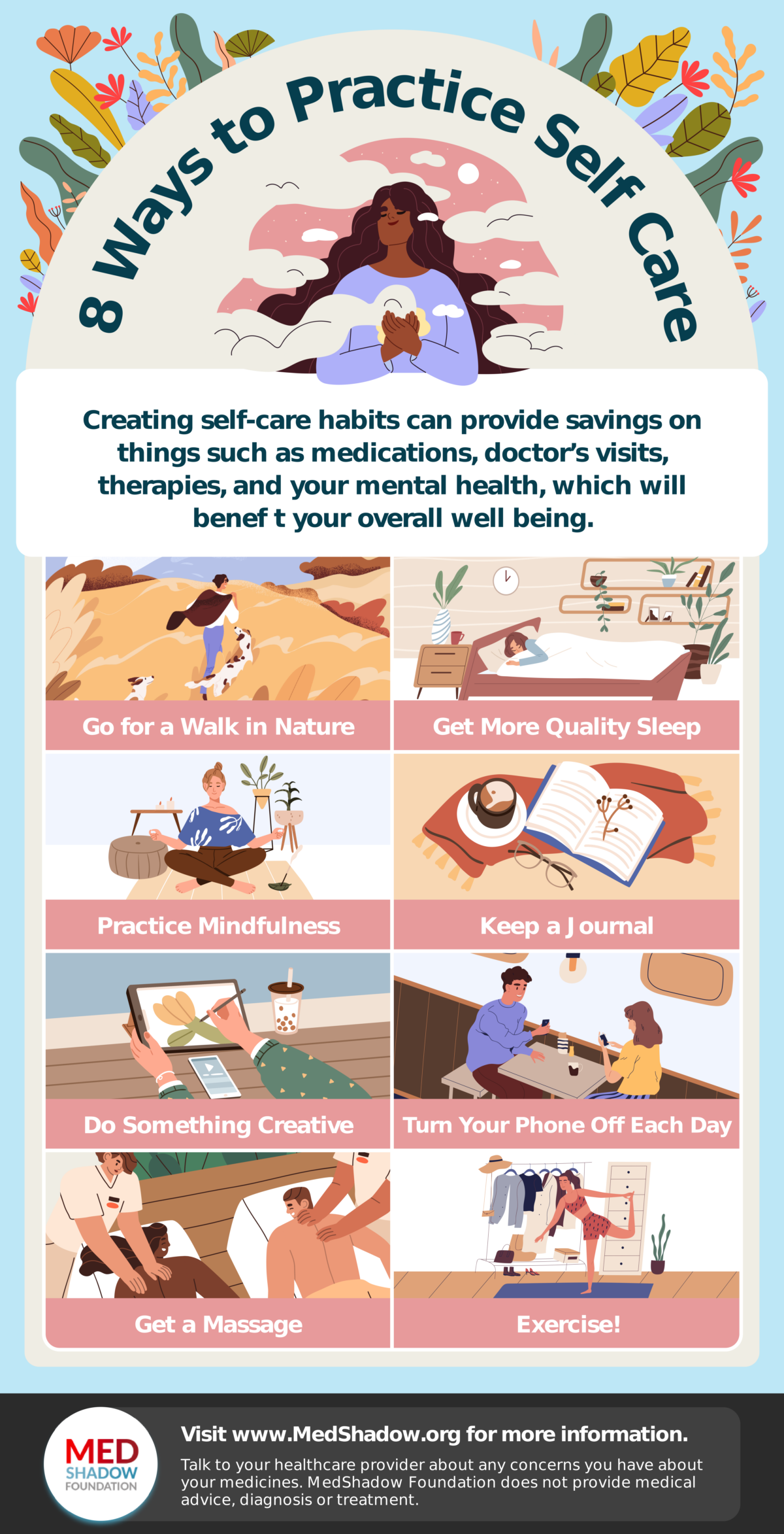 8 Ways to Practice Self-Care - MedShadow Foundation | Independent ...