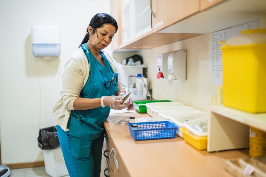 nurse standing