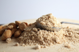 almond flour and sugar scrub to exfoliate, food as topical medicine
