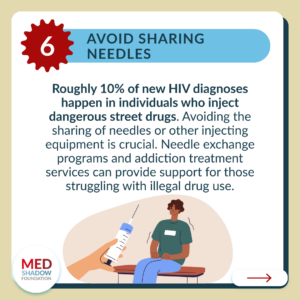 Avoid sharing needles