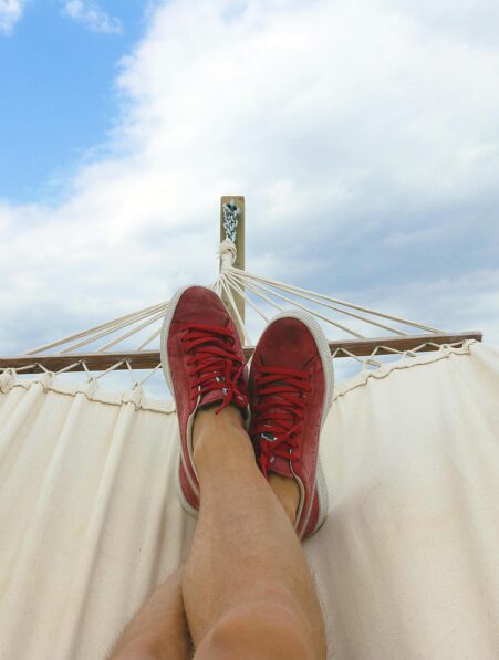person relaxing in hammock, lifestyle changes to lower blood pressure
