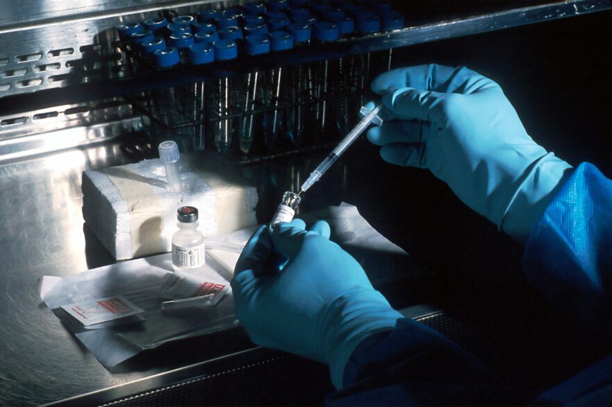 Drug testing in a laboratory