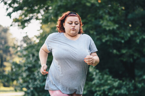 woman running to help with digestive health