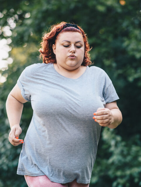 woman running to help with digestive health