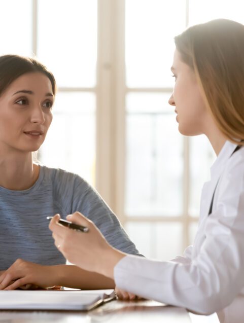 young woman talking to female doctor, addyi