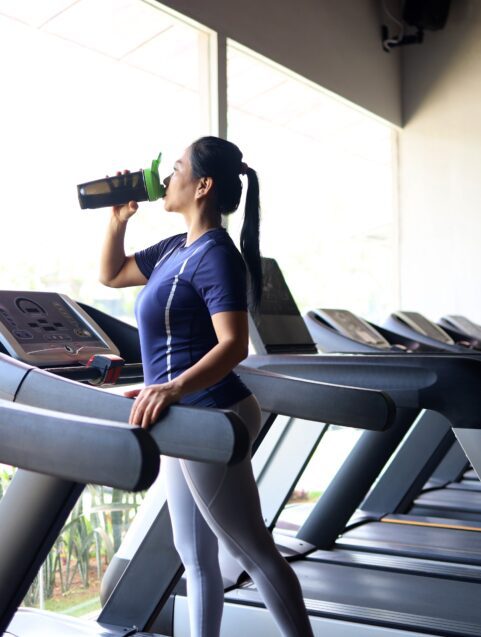 woman on treadmill, can I take creatine with SSRIs?