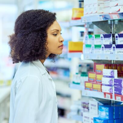 We don't know if OTC meds work, woman looking at pharmacy shelf