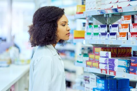 We don't know if OTC meds work, woman looking at pharmacy shelf