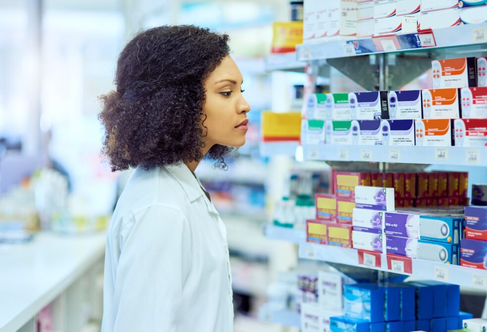 We don't know if OTC meds work, woman looking at pharmacy shelf