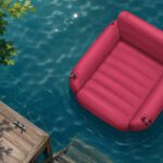 raft in a lake