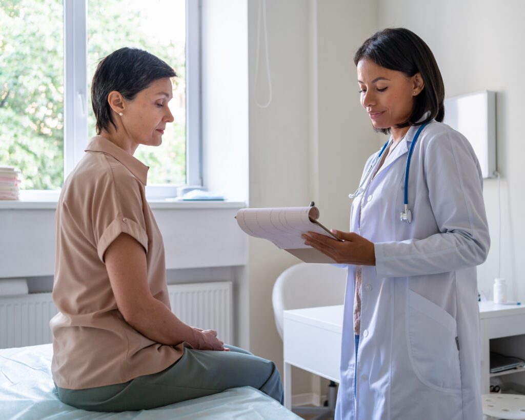 woman talking to her doctor